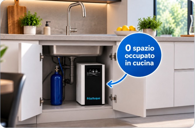 Sistema YAR installato sotto il lavello
